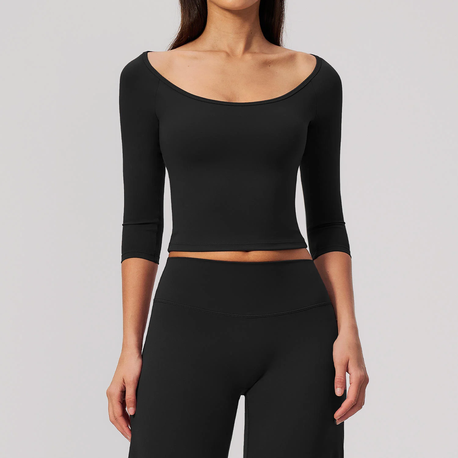 Women's Clothes Gym Slim Fit Yoga Jackets Tummy Control Sports Leggings Squat Proof Yoga Bra Wide Leg Active Pants 5pcs Yoga Set