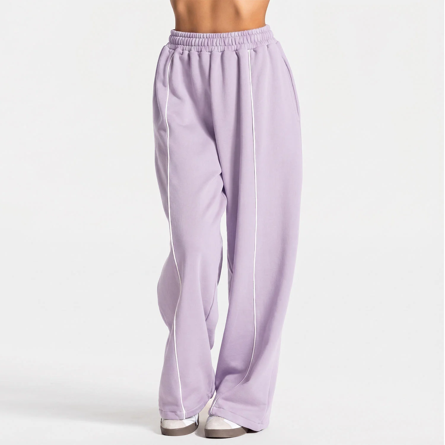 New Arrival Women's Yoga Pants Support Custom Logo Quick Dry Loose Straight Leg Sports Trousers Breathable for Fitness Workout