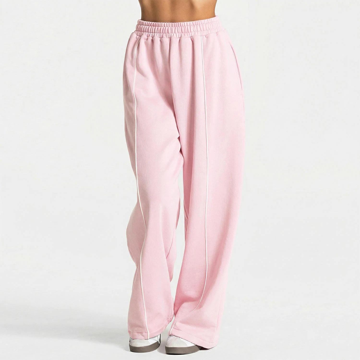 New Arrival Women's Yoga Pants Support Custom Logo Quick Dry Loose Straight Leg Sports Trousers Breathable for Fitness Workout
