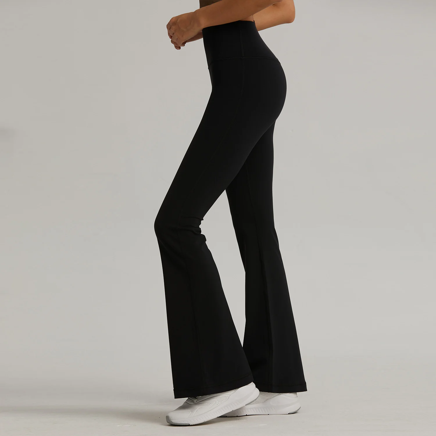 Top Quality Women High Waist Flared Leggings High Elastic Waist Shaping Hip Lifting No Camel Toe Quick Dry Breathable Yoga Pants
