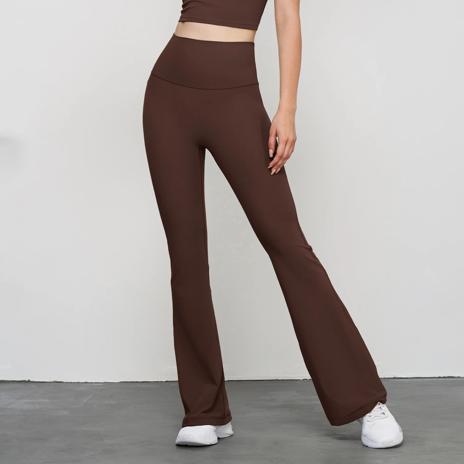Top Quality Women High Waist Flared Leggings High Elastic Waist Shaping Hip Lifting No Camel Toe Quick Dry Breathable Yoga Pants