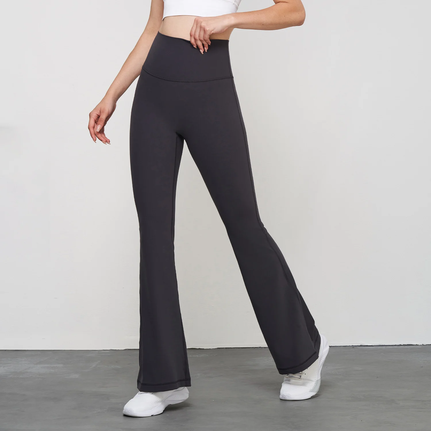 Top Quality Women High Waist Flared Leggings High Elastic Waist Shaping Hip Lifting No Camel Toe Quick Dry Breathable Yoga Pants