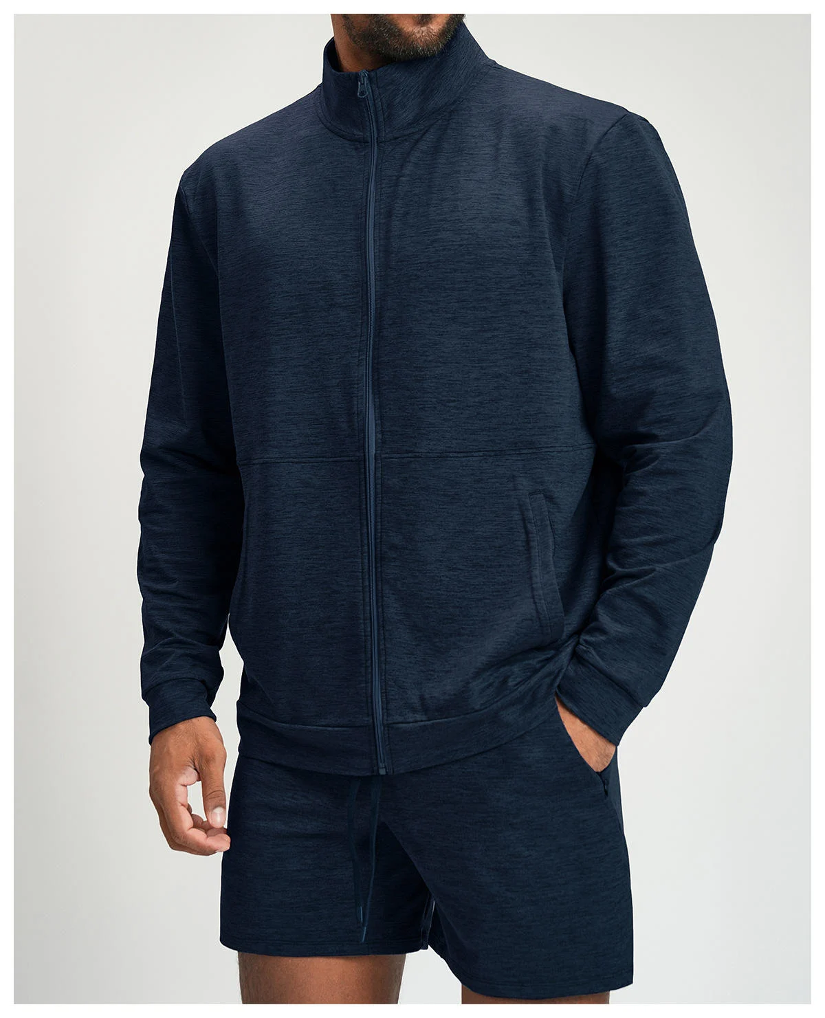 Men's Sports Fitness Yoga Knitted Two-Tone Jacket Outdoor Commuting Hiking Skin-Friendly Breathable Jacket Customize Logo