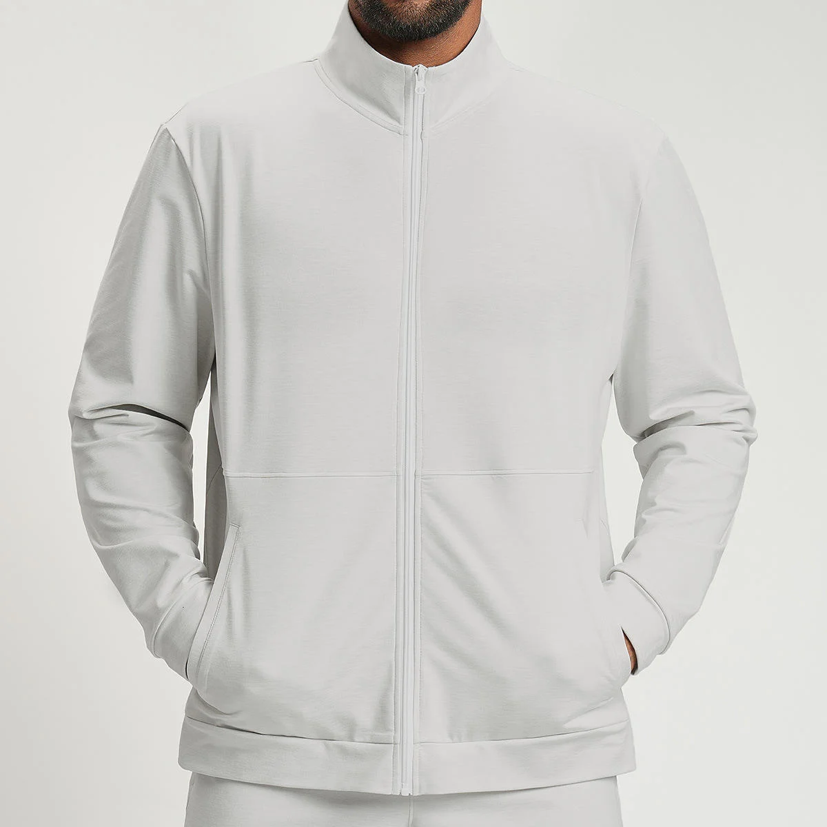 Men's Sports Fitness Yoga Knitted Two-Tone Jacket Outdoor Commuting Hiking Skin-Friendly Breathable Jacket Customize Logo