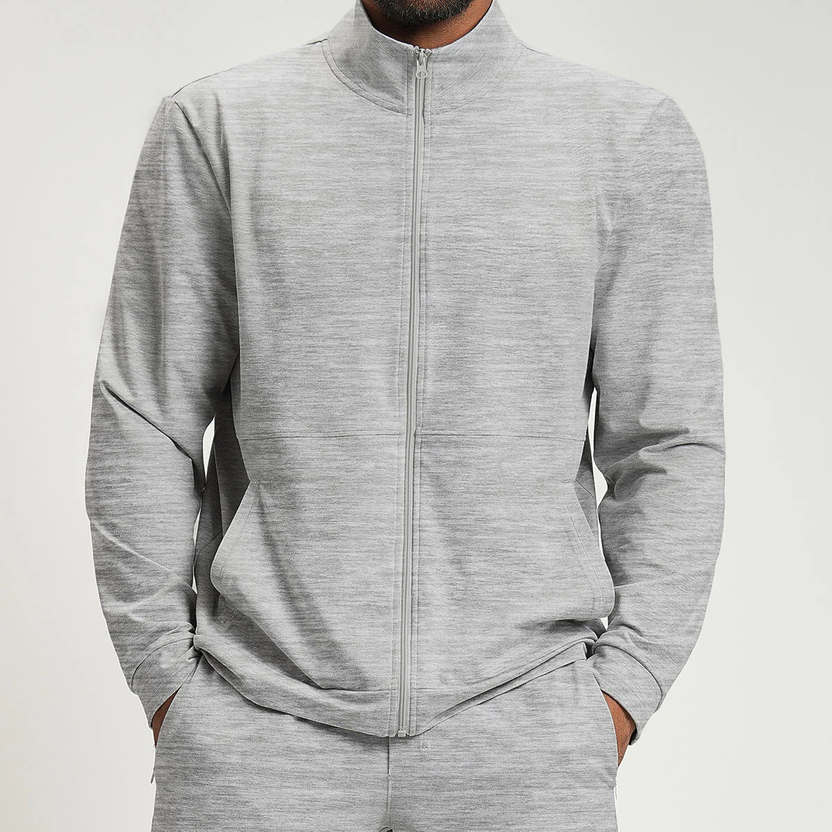 Men's Sports Fitness Yoga Knitted Two-Tone Jacket Outdoor Commuting Hiking Skin-Friendly Breathable Jacket Customize Logo
