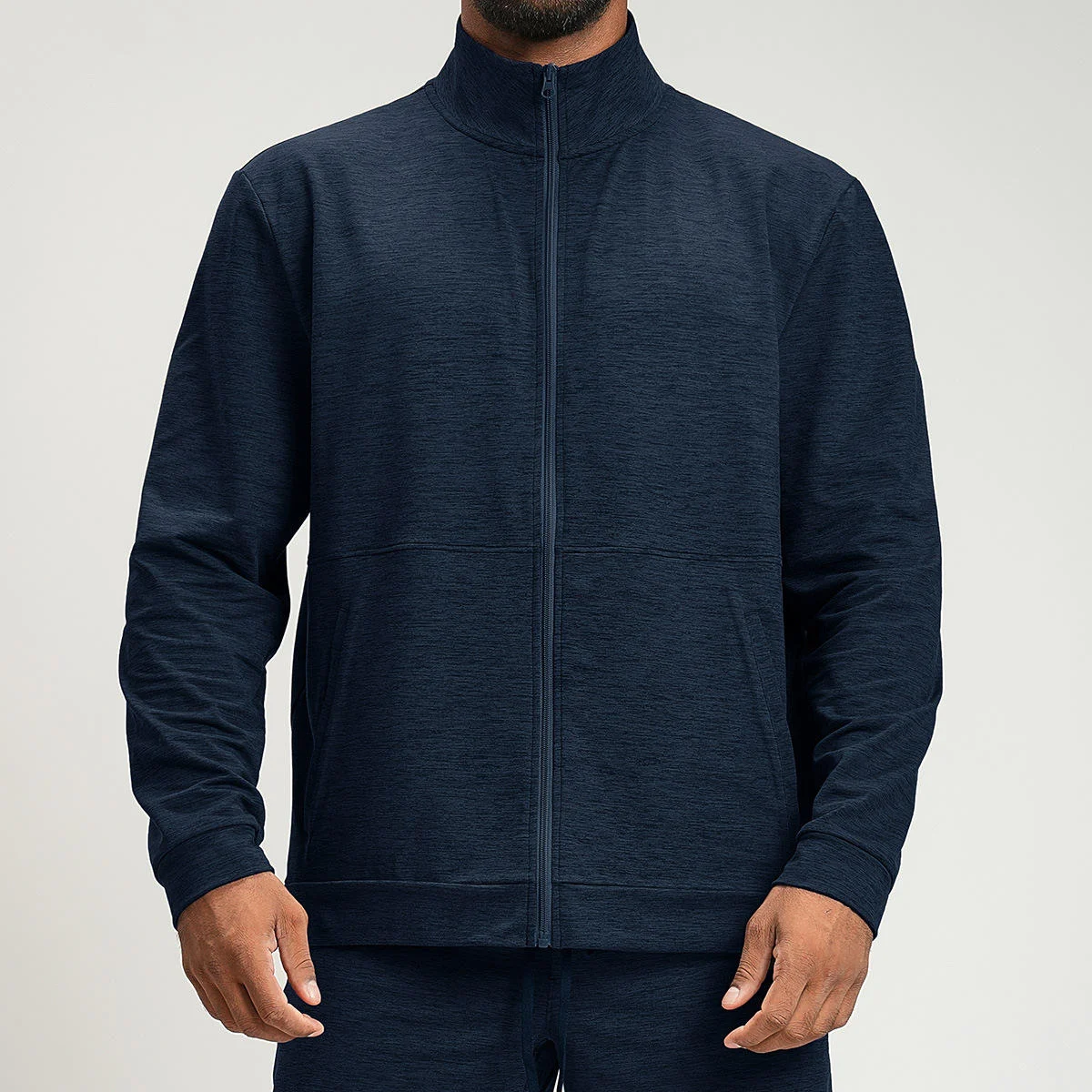 Men's Sports Fitness Yoga Knitted Two-Tone Jacket Outdoor Commuting Hiking Skin-Friendly Breathable Jacket Customize Logo