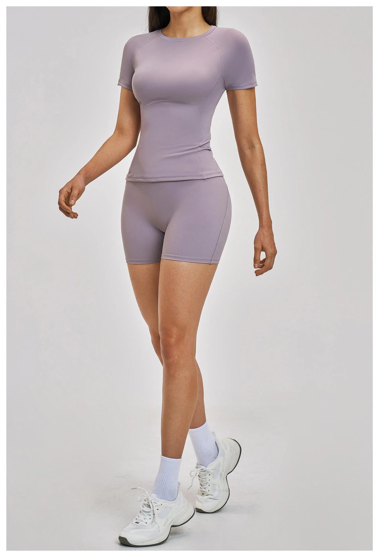 New Design Women's Yoga Shorts Brushed Fabric Nylon+Spandex Outside Running Cycling Shorts Friendly Fabric Comfortable