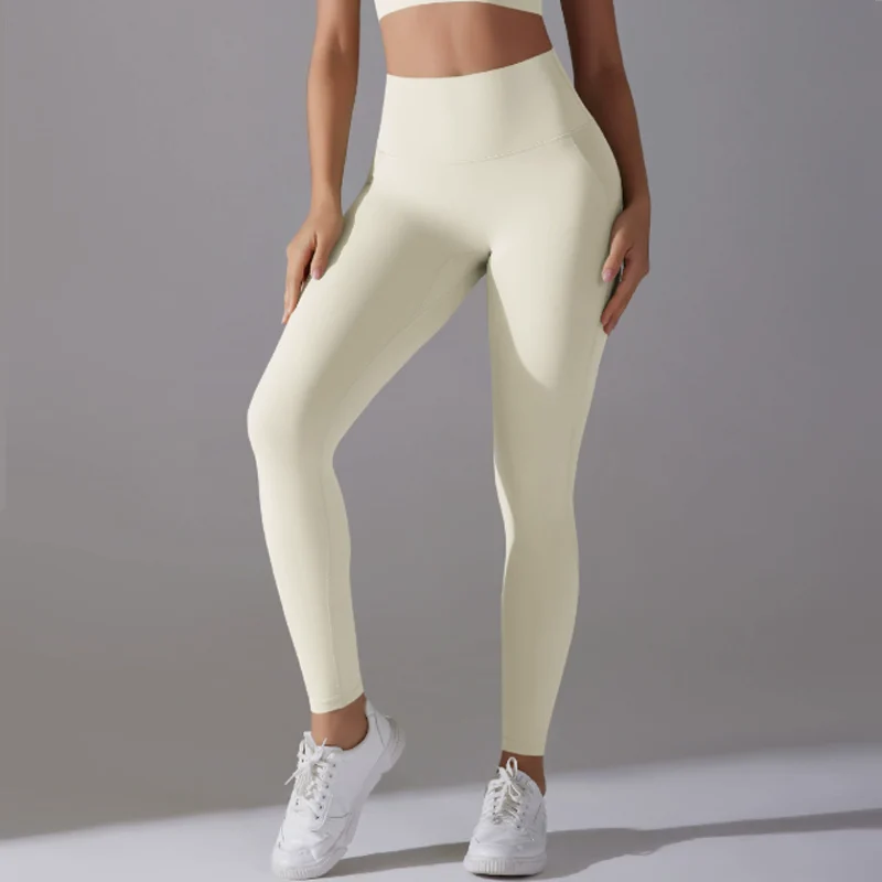 New Women's Yoga Leggings Quick Dry Antibacterial Skin Friendly Fabric High Waist Butt Lifting for Workout Seamless Sports Pants