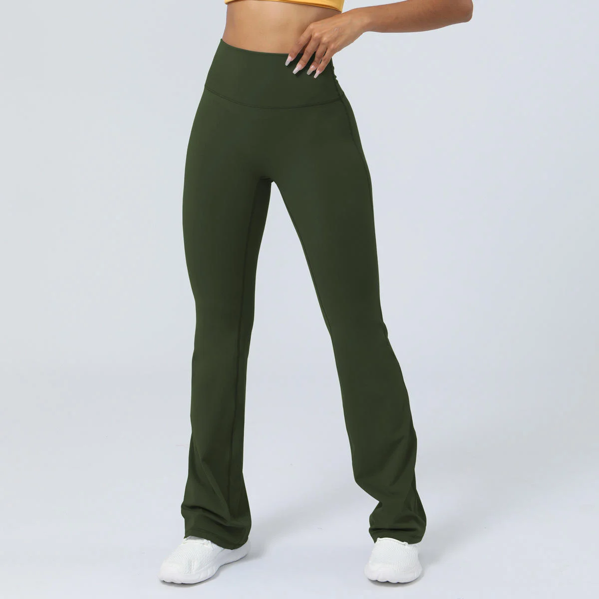 Top Quality Women's Yoga Pants High Waist Hip Lifting No Camel Toe Flared Pants Leg Shaping High Elasticity Breathable Quick Dry