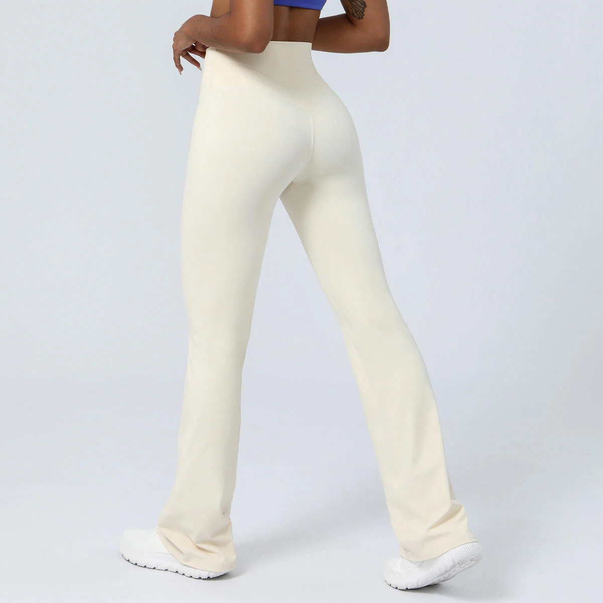 Top Quality Women's Yoga Pants High Waist Hip Lifting No Camel Toe Flared Pants Leg Shaping High Elasticity Breathable Quick Dry