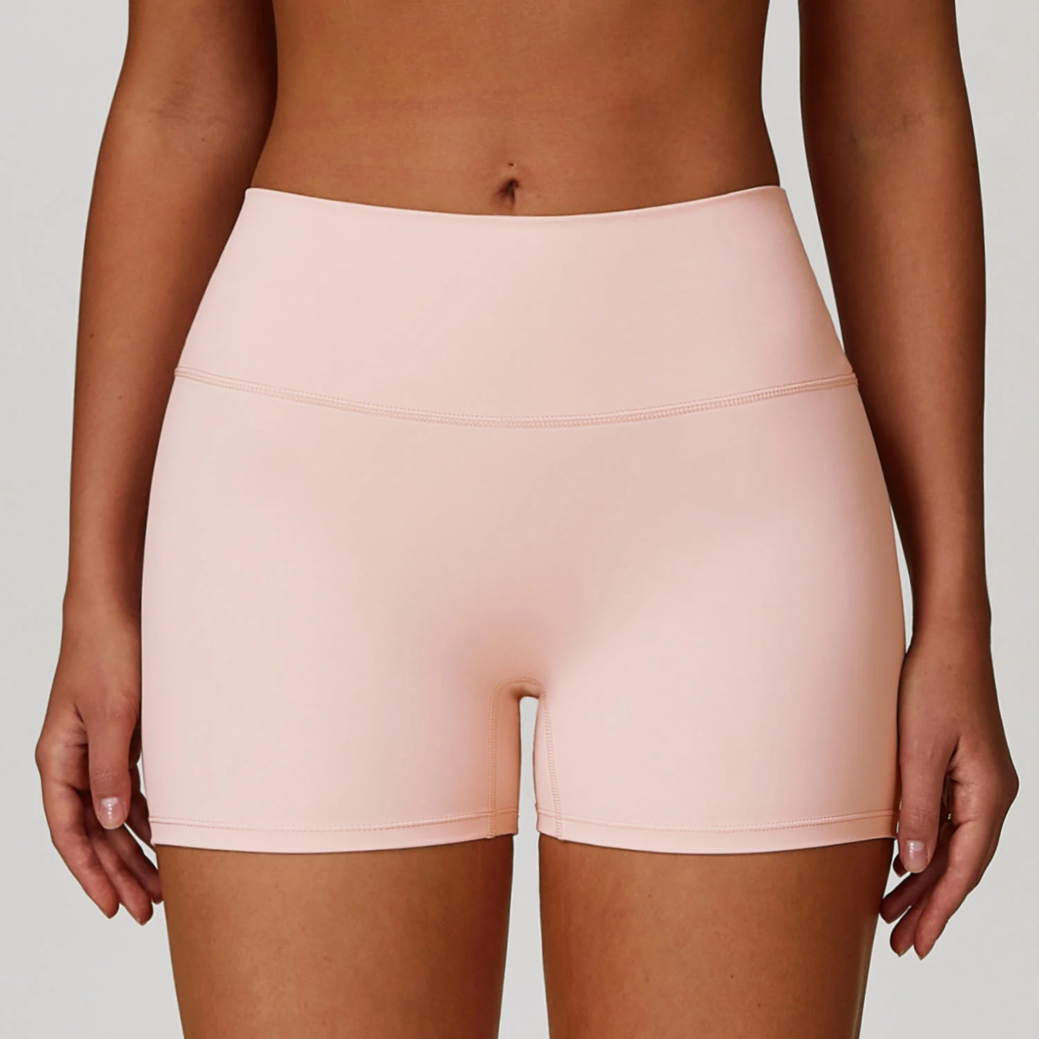 Women's Yoga Summer Sports Shorts, Figure-Flattering, Hip-High, No Scrunch, Nylon+Spandex, Breathable Yoga Pants Hot Sale