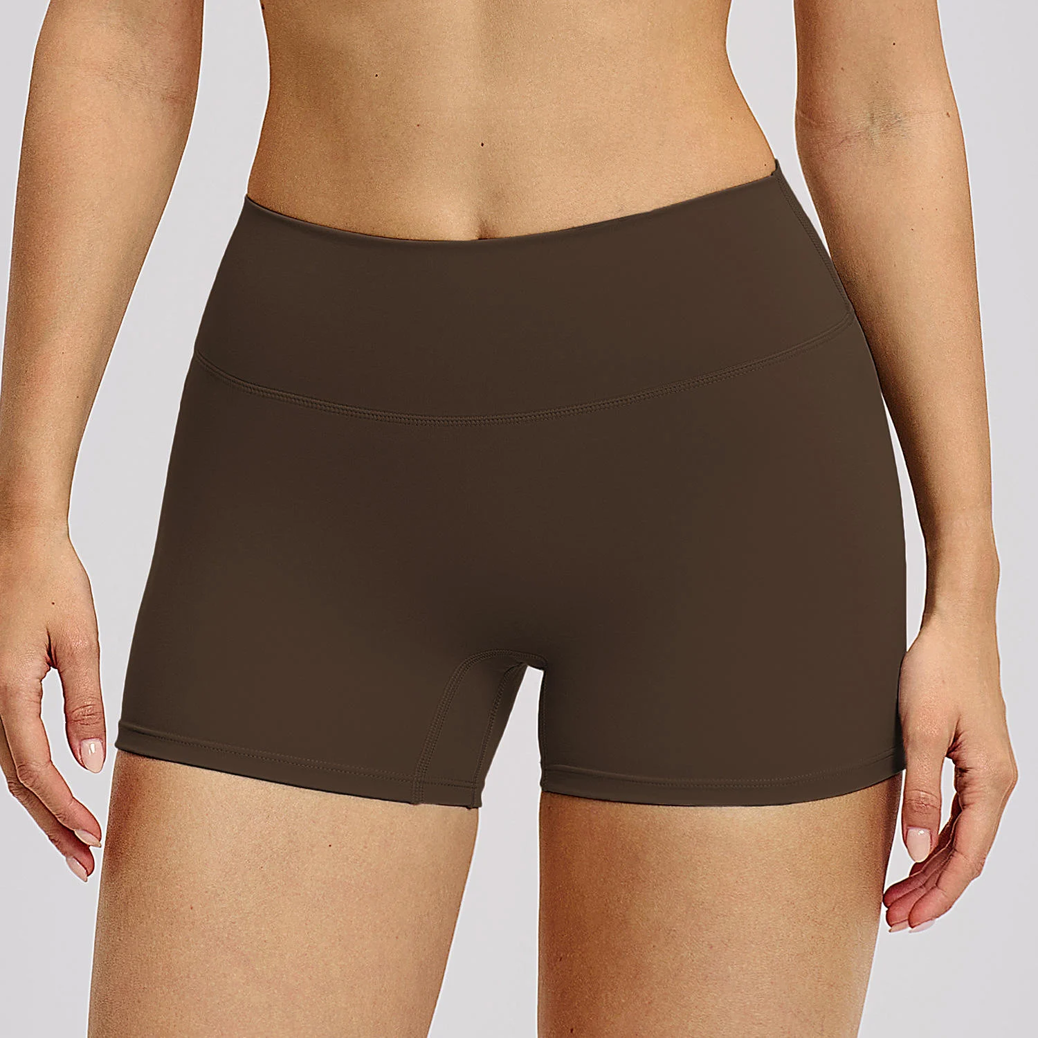 Women's Yoga Summer Sports Shorts, Figure-Flattering, Hip-High, No Scrunch, Nylon+Spandex, Breathable Yoga Pants Hot Sale