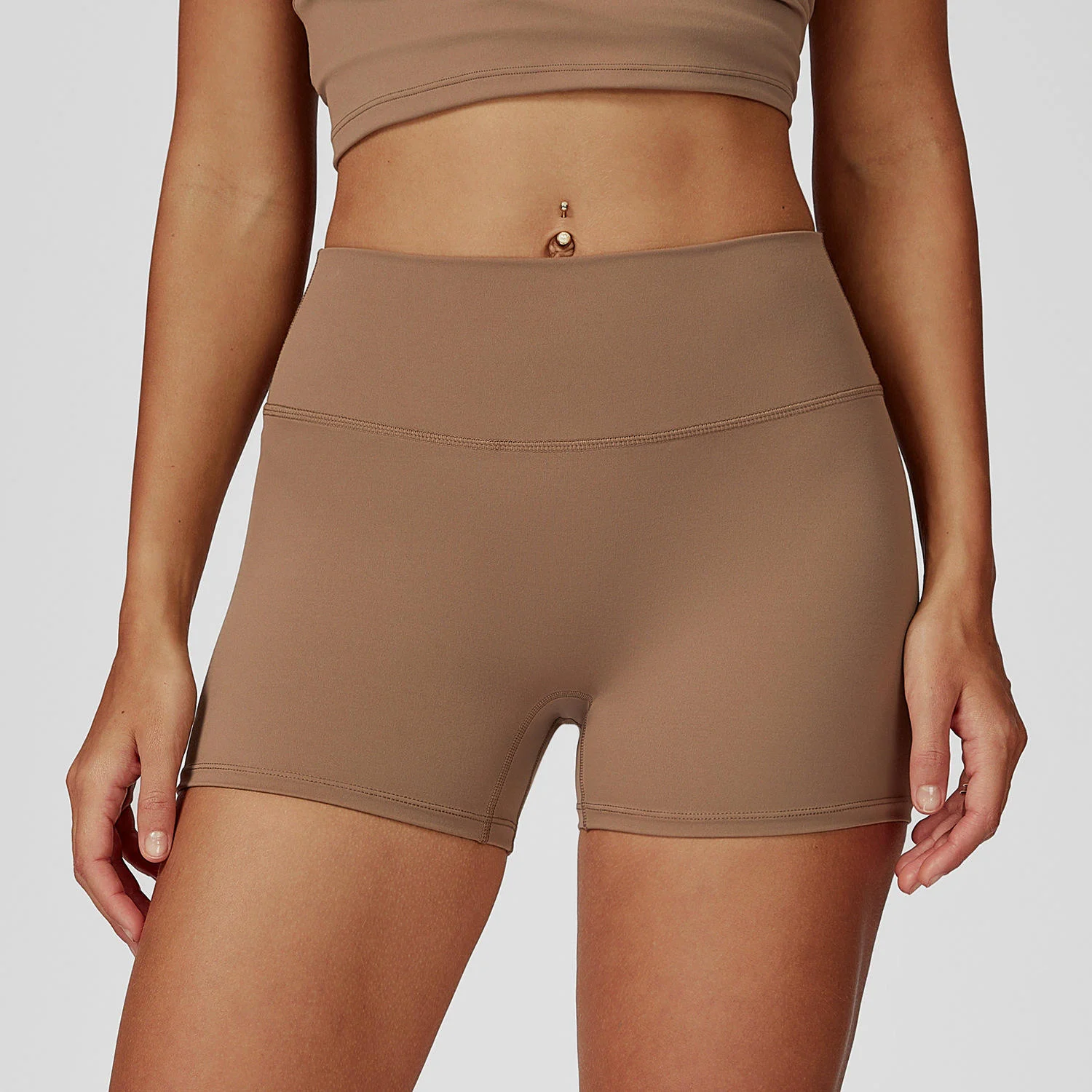 Women's Yoga Summer Sports Shorts, Figure-Flattering, Hip-High, No Scrunch, Nylon+Spandex, Breathable Yoga Pants Hot Sale