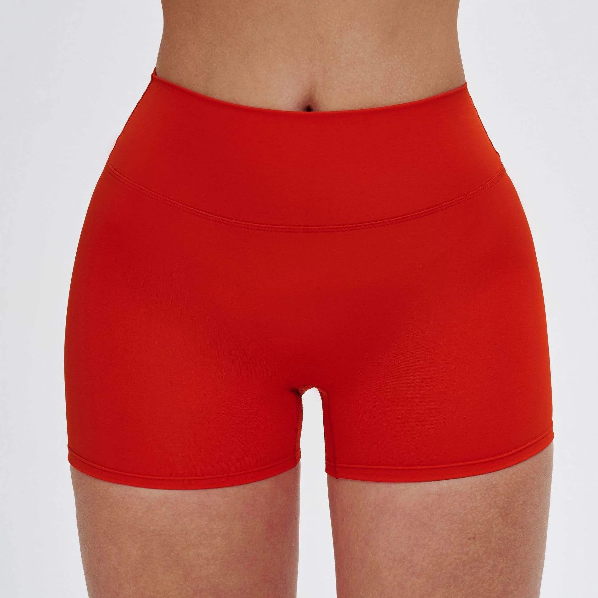Women's Yoga Summer Sports Shorts, Figure-Flattering, Hip-High, No Scrunch, Nylon+Spandex, Breathable Yoga Pants Hot Sale