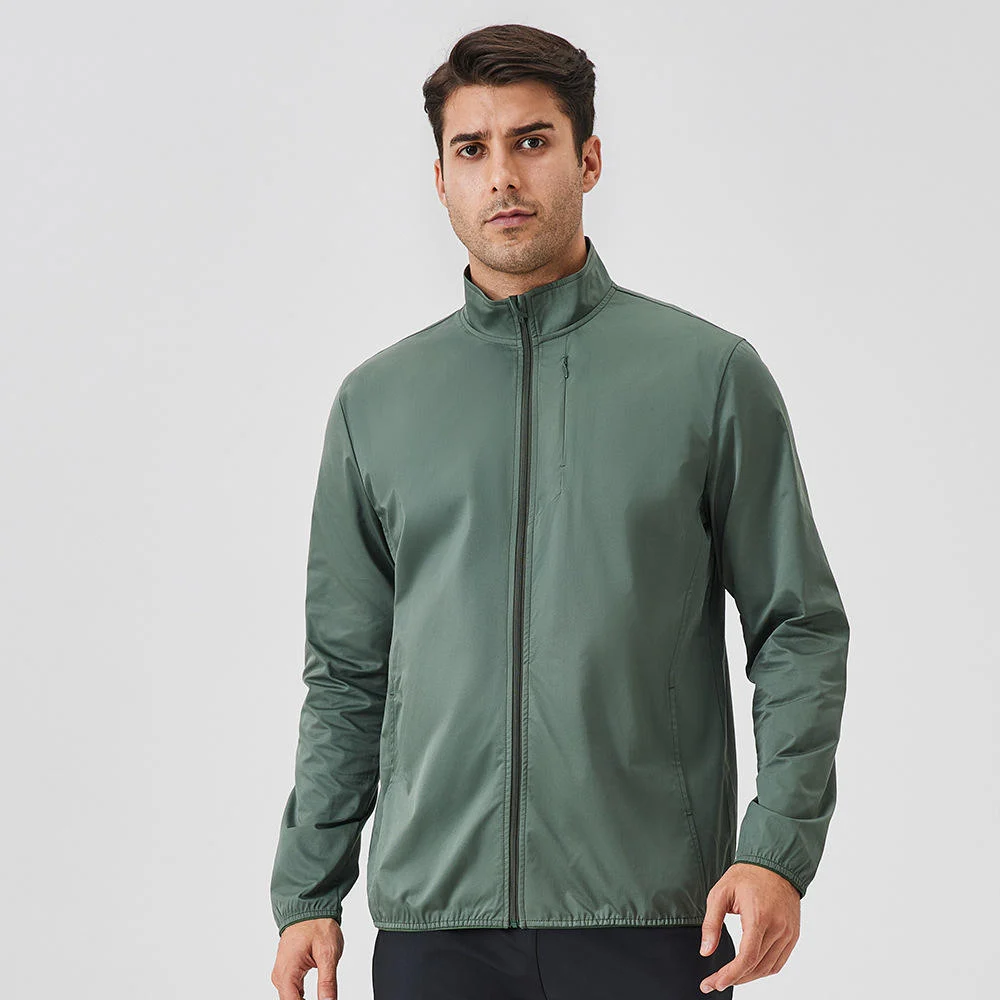 Plus Size Men'S Jackets Autumn Winter Outdoor Windproof Zipper Stand Collar Coats Man Long Sleeve Running Outwears Sportswear