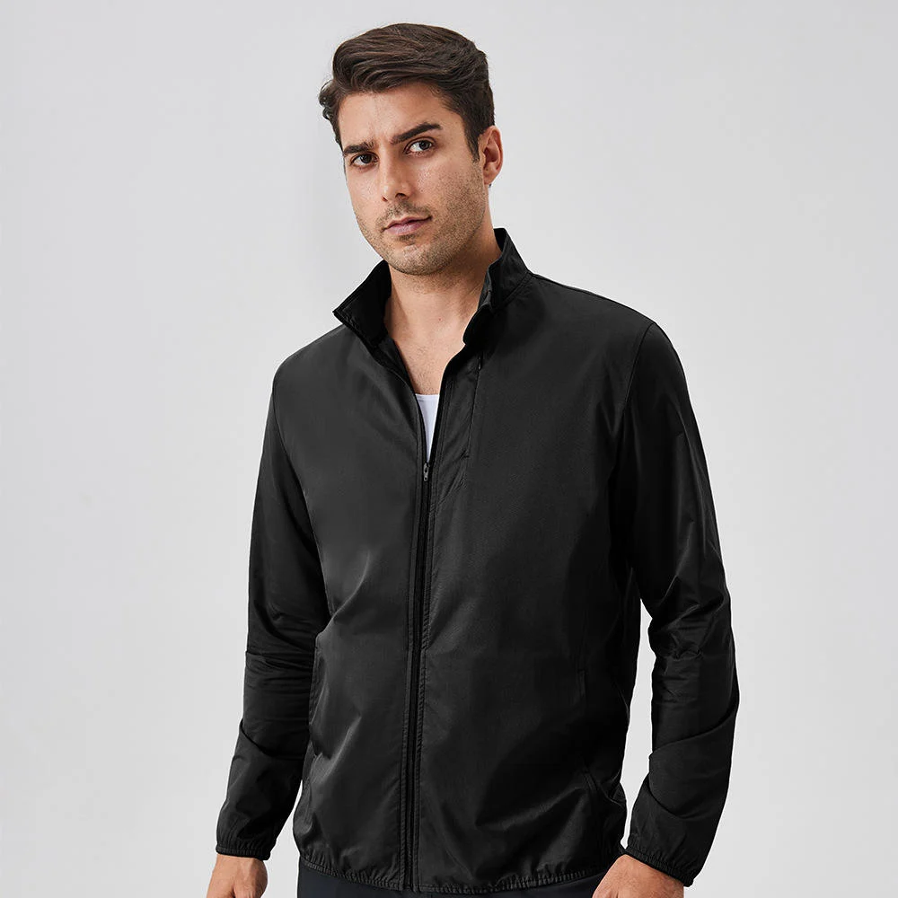 Plus Size Men'S Jackets Autumn Winter Outdoor Windproof Zipper Stand Collar Coats Man Long Sleeve Running Outwears Sportswear