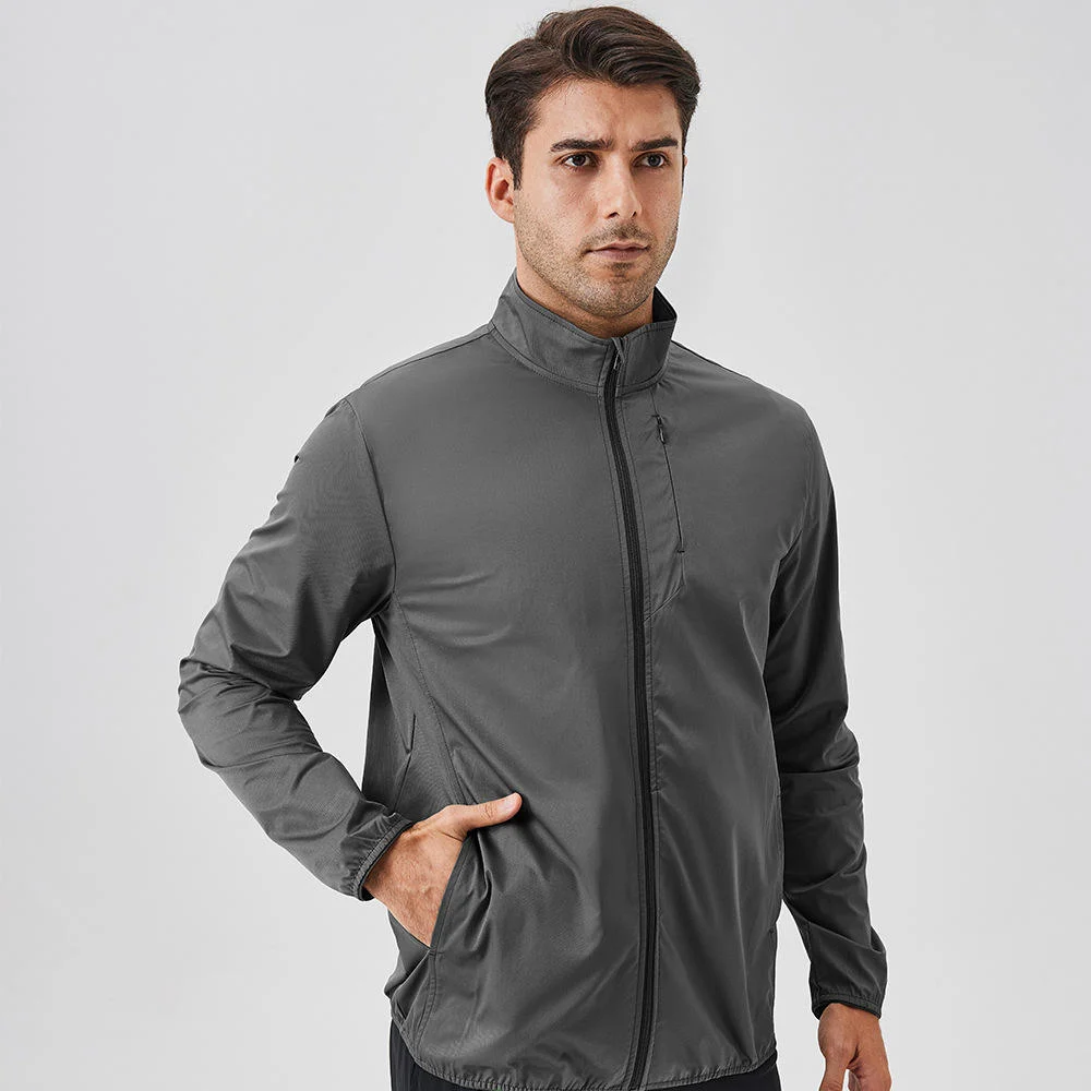 Plus Size Men'S Jackets Autumn Winter Outdoor Windproof Zipper Stand Collar Coats Man Long Sleeve Running Outwears Sportswear