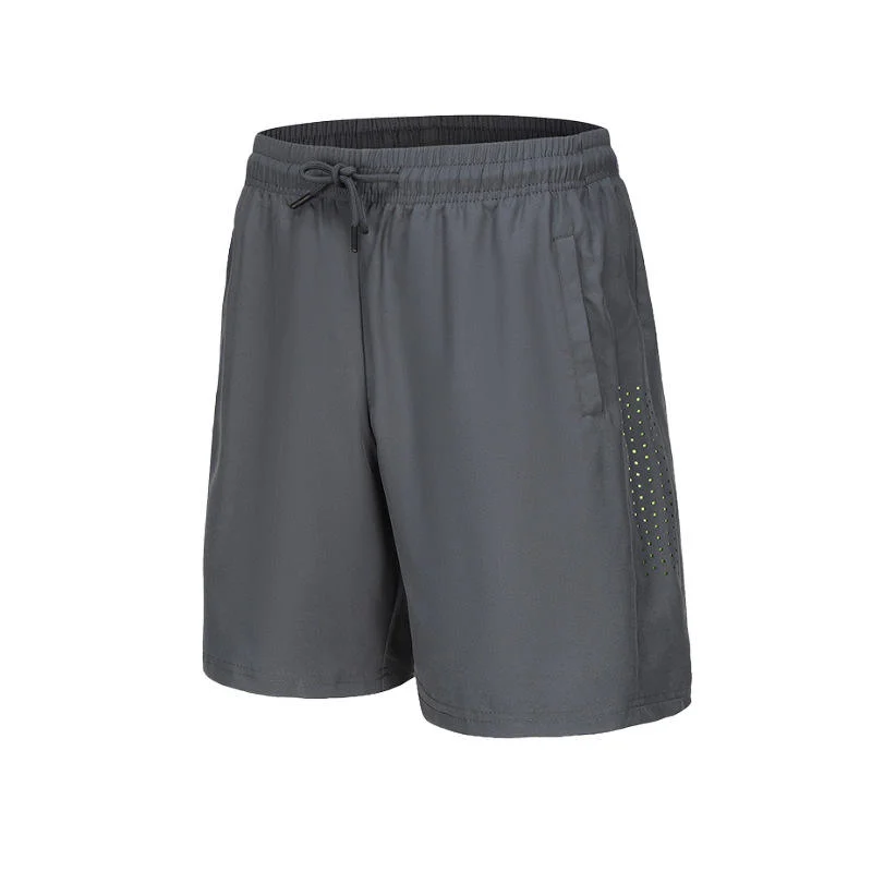 Men'S Breathable Hole Knee Length Running Shorts Lightweight Quick Dry Sports Shorts Man Fitness Wear Training Shorts