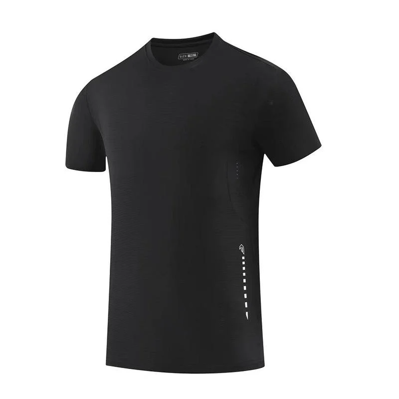 Men'S Plus T Shirts Round Collar Quick Dry Sports Tees Outdoor Running Workout Tops Gym Fitness Tee Man Active Wear Custom Logo