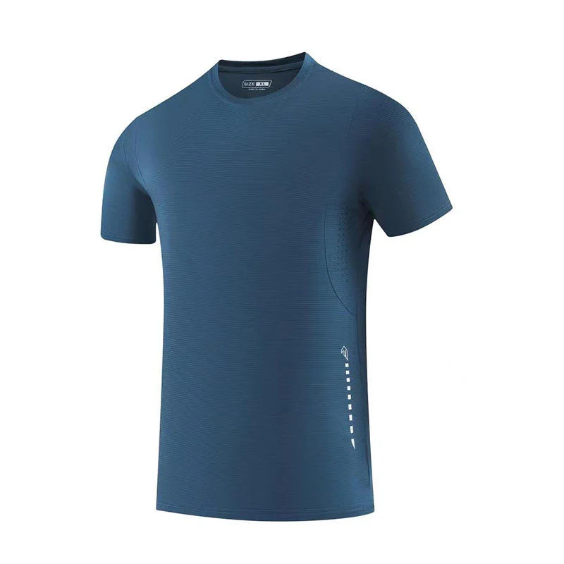 Men'S Plus T Shirts Round Collar Quick Dry Sports Tees Outdoor Running Workout Tops Gym Fitness Tee Man Active Wear Custom Logo