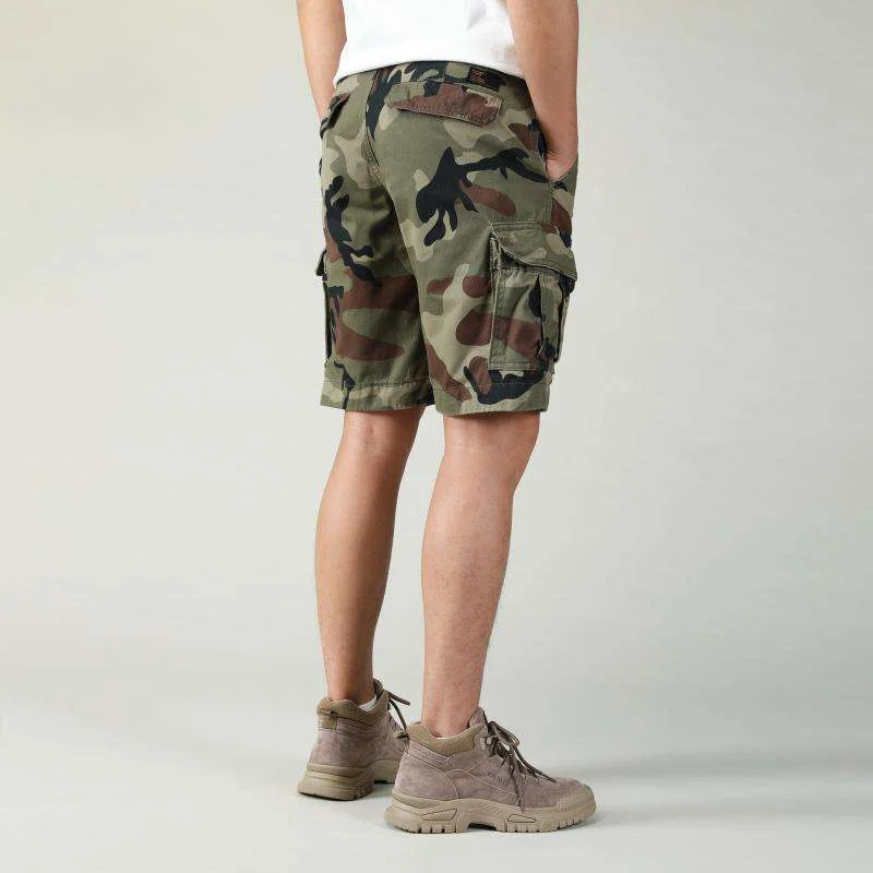 Summer Fashion Men'S Cargo Shorts Man Casual Side Pocket Camouflage Knee Length Pants Comfortable Casual Sports Shorts