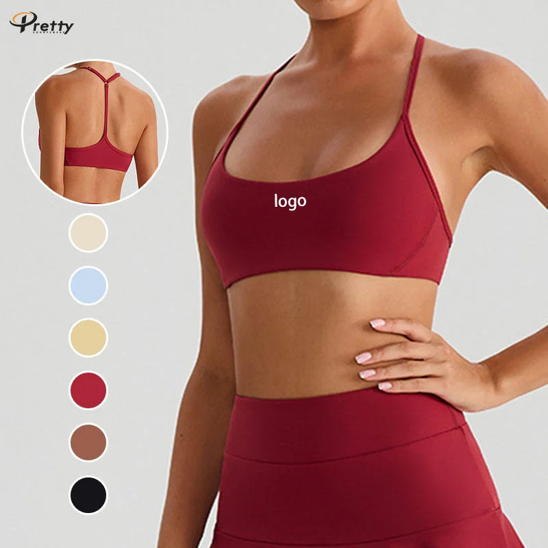 Women's Yoga Wear Tnnis Wear Outdoor Sports Bra Pilates Bra Customizable Logo Breathable Top Red Bra Yellow Bra Summer Sports