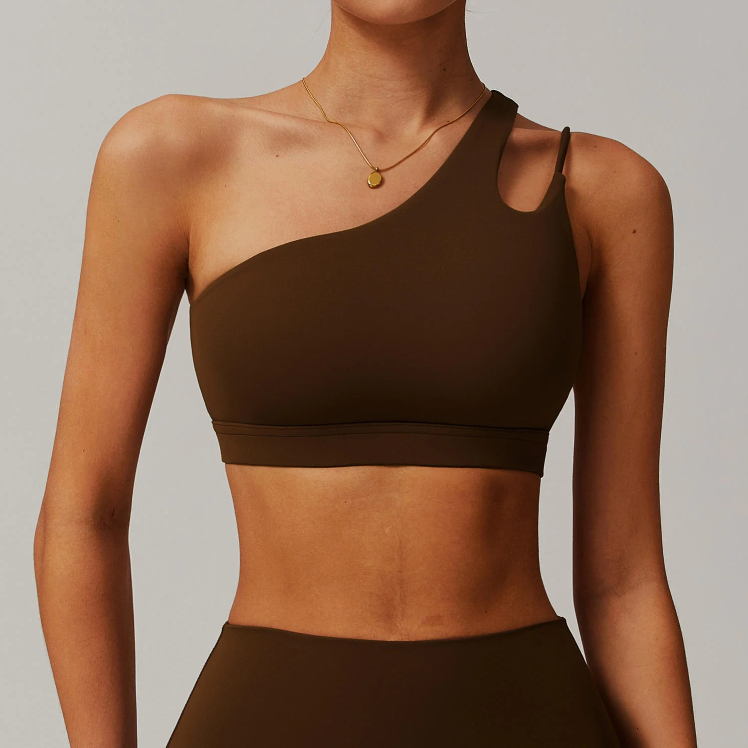 New Women's One Shoulder Yoga Bra Naked Feel High Support Quick Dry Breathable Moisture-Wicking Running Workout Fitness Tank