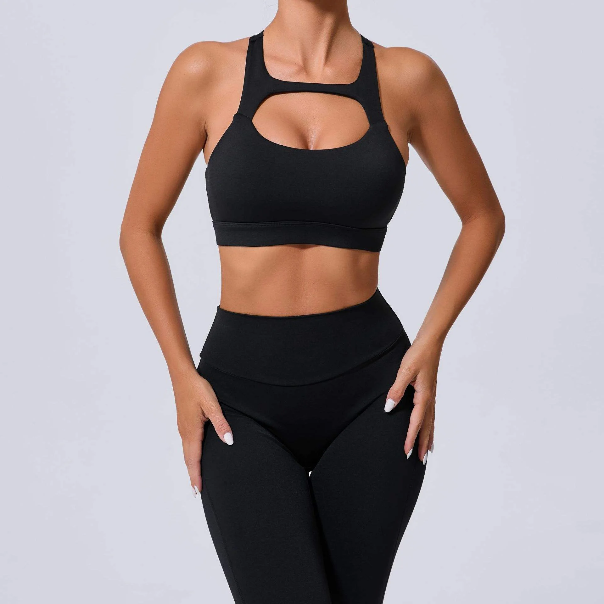 Hot Sales Plus Size Sexy Tight Open Back Shockproof Sports Bra Breathable Gym Fitness Yoga Tops for Women Underwear Sportswear
