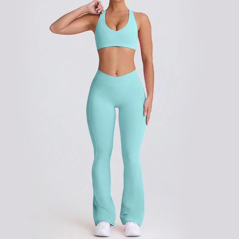 New Sports Yoga Set Cute Heart Bra Cross Back Sports Bra Outdoor Fitness Shorts Quick Drying Yoga Pants Yoga Leggings Set