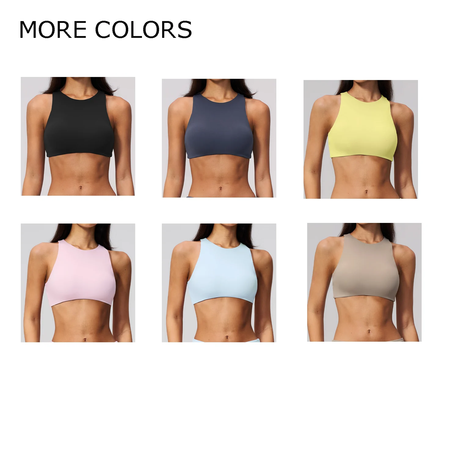 Wholesale Women's Sportswear Active Crop Top Workout Yoga Bra Open Back Fitness Vest With Pad Lightweight Hollow-Out Tank Top