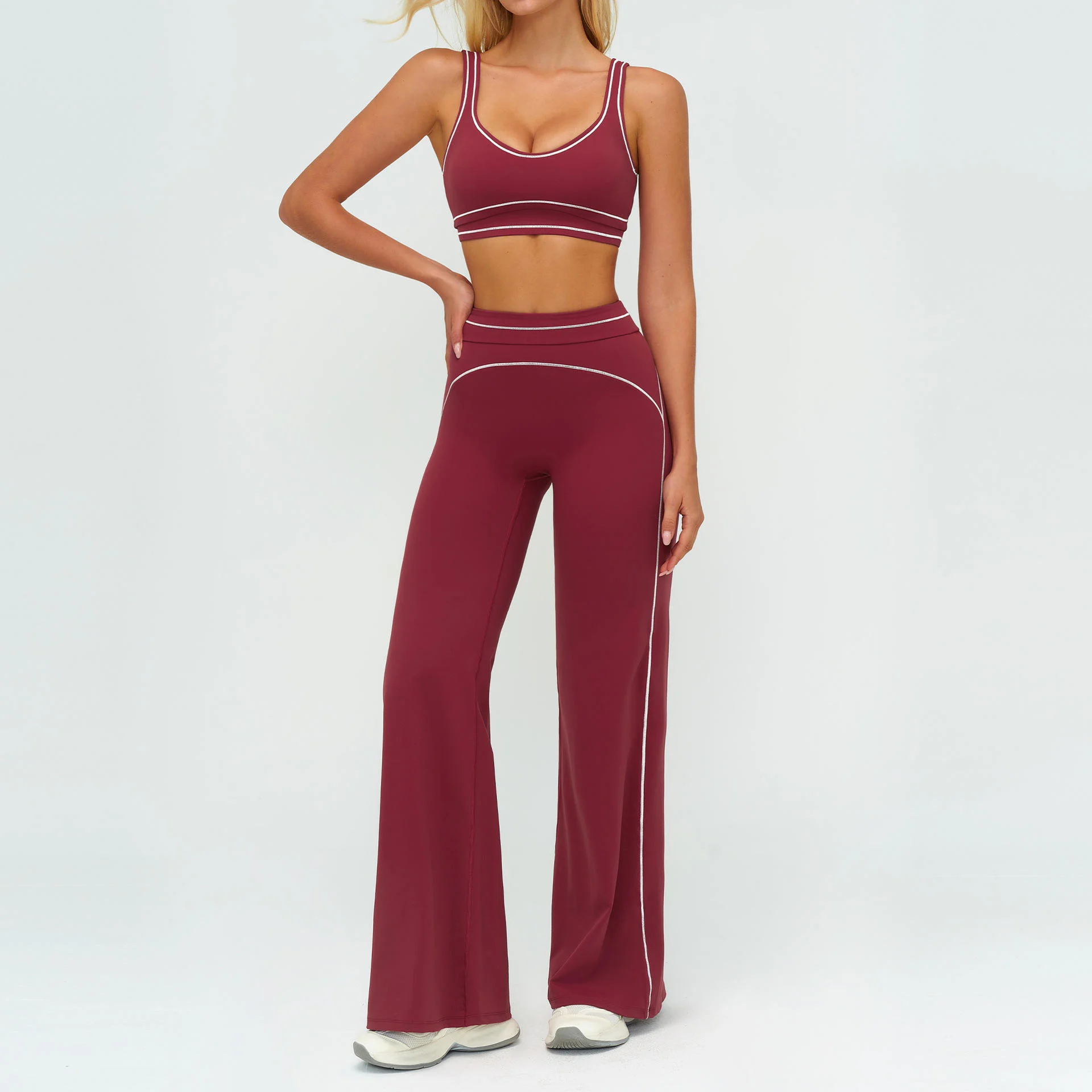 6PCS Yoga Sets Womens Clothing Gym Fitness Sportswear Push Up Sexy Sports Bra High Waist Yoga Leggings for Women Leisurewear