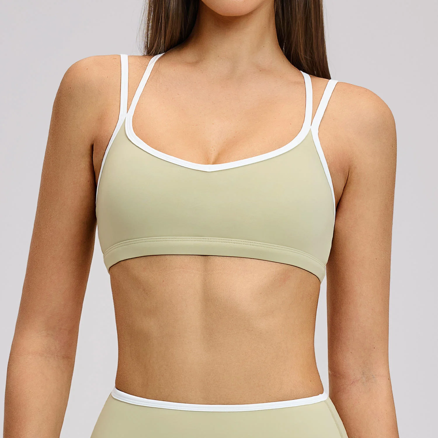 Custom 4PCS Solid Front Yoga Sets Womens Gym Fitness Quick Dry Colour Block Workout Sexy Sports Bra High Waist Yoga Leggings