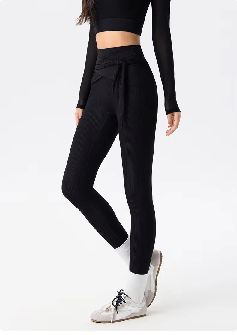 2026 New Design Women Pants High Waist Yoga Pants Adult Breathable Stretch Tight Leggings Custom logo Elegant Design