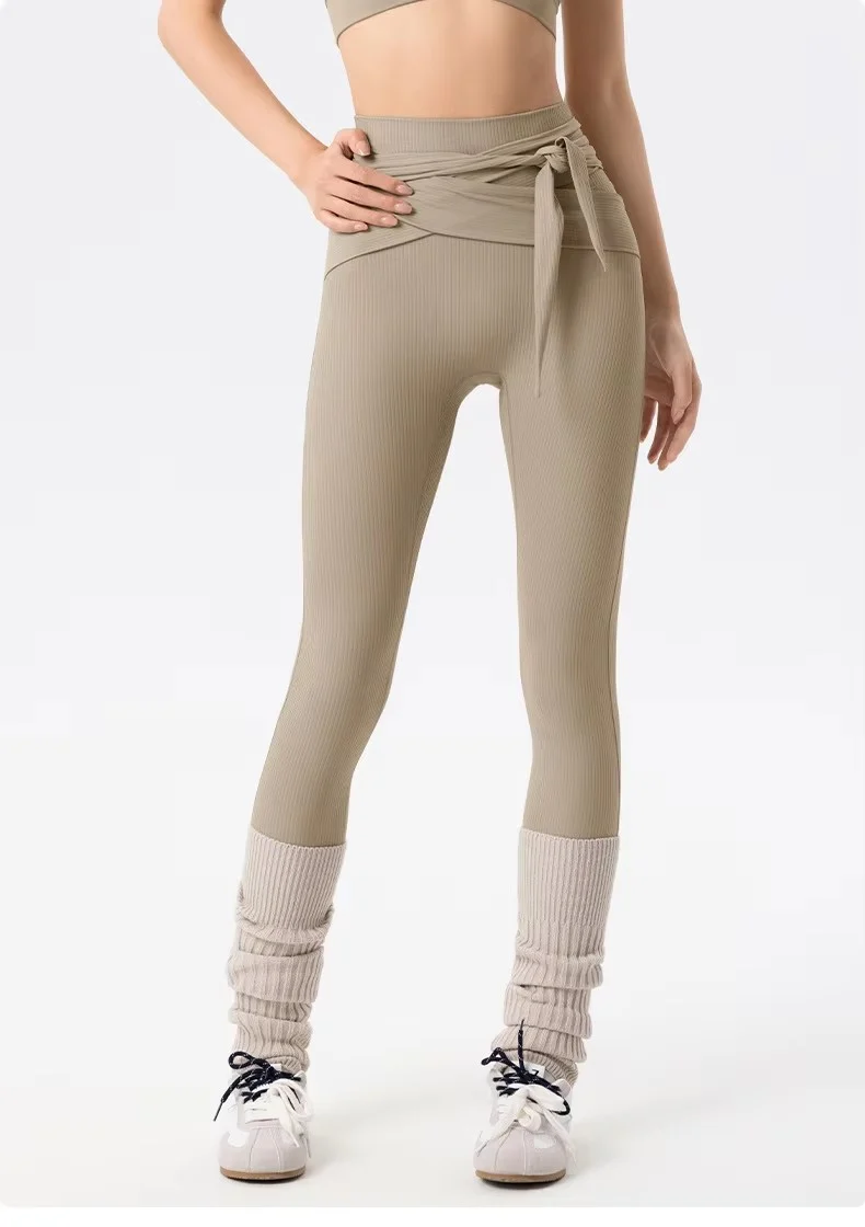 2026 New Design Women Pants High Waist Yoga Pants Adult Breathable Stretch Tight Leggings Custom logo Elegant Design