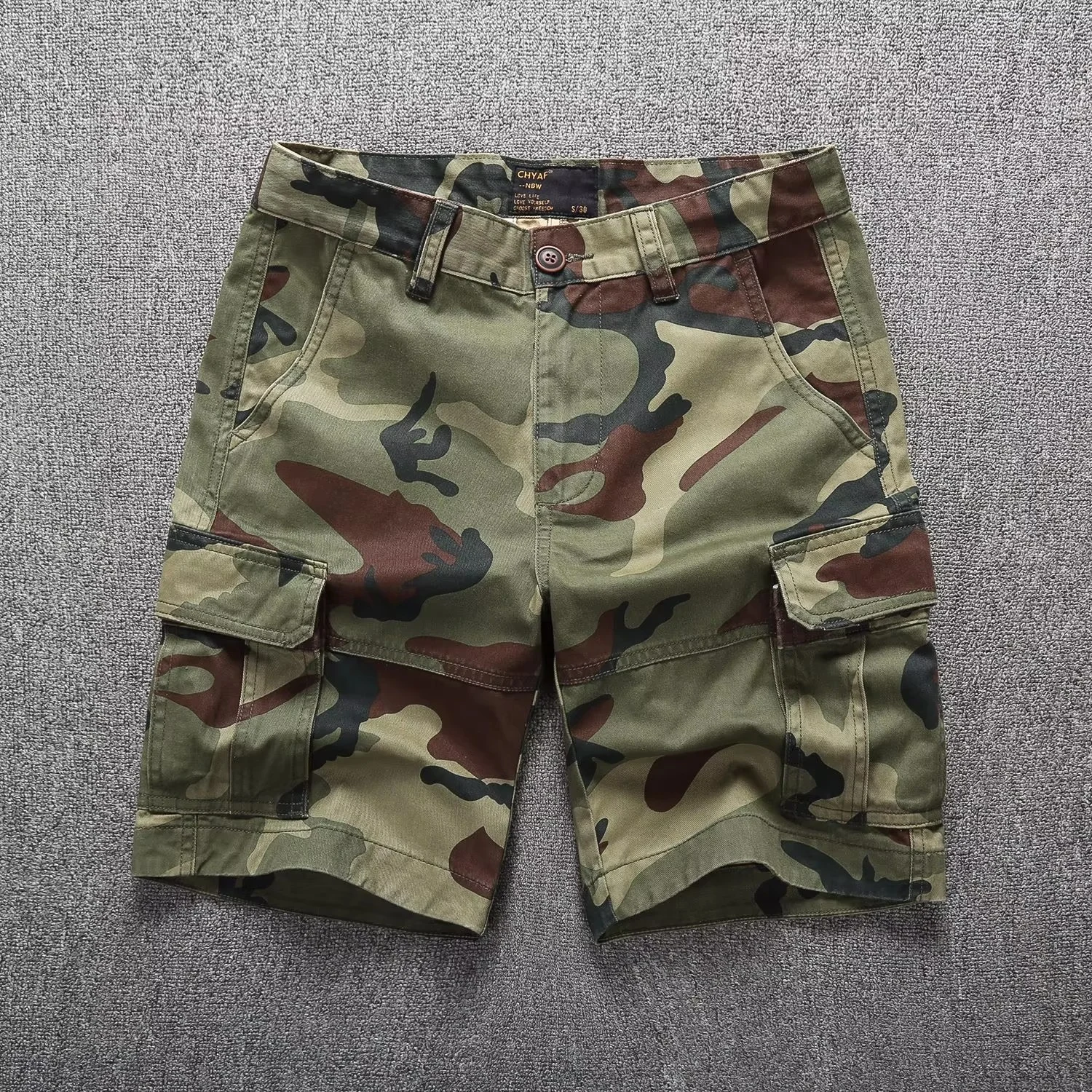 Summer Fashion Men'S Cargo Shorts Man Casual Side Pocket Camouflage Knee Length Pants Comfortable Casual Sports Shorts
