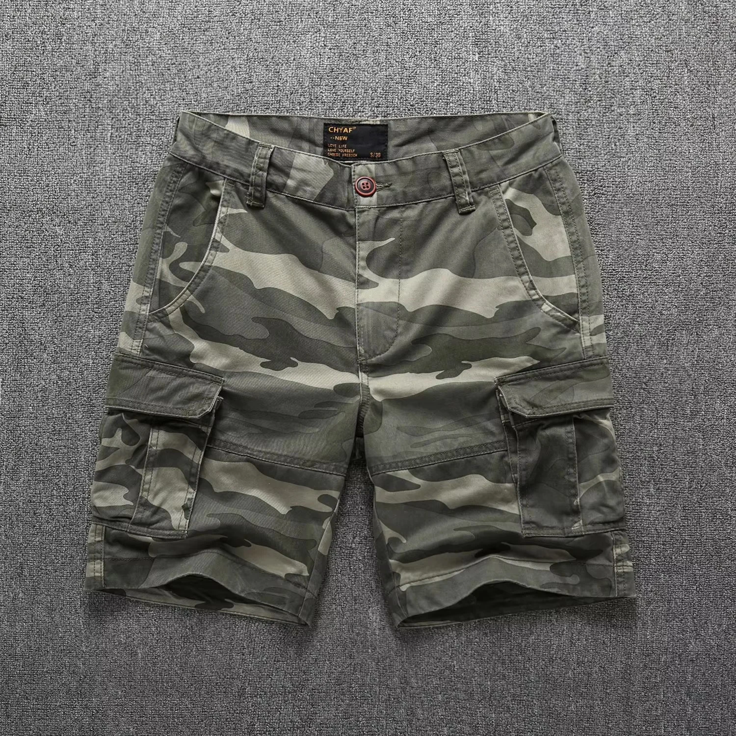 Summer Fashion Men'S Cargo Shorts Man Casual Side Pocket Camouflage Knee Length Pants Comfortable Casual Sports Shorts