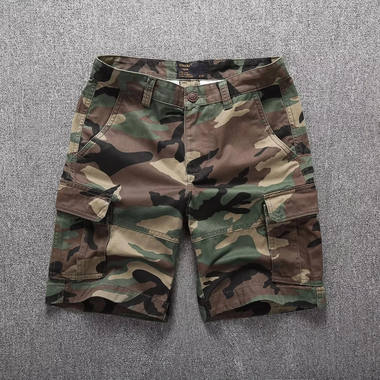 Summer Fashion Men'S Cargo Shorts Man Casual Side Pocket Camouflage Knee Length Pants Comfortable Casual Sports Shorts